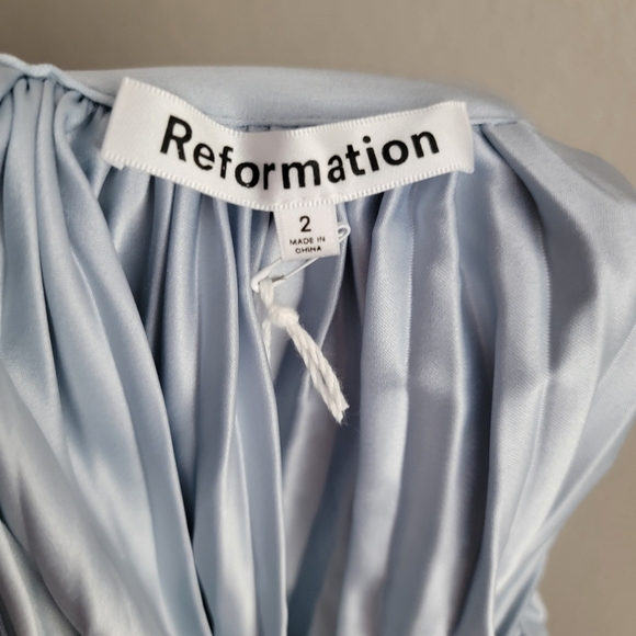 Reformation Bala Skirt in Mineral Blue size 2 NWT - Picture 9 of 12